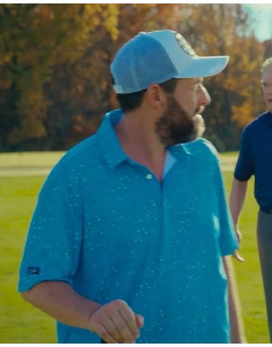 Happy Gilmore 2 Adam Sandler Blue Polo Shirt