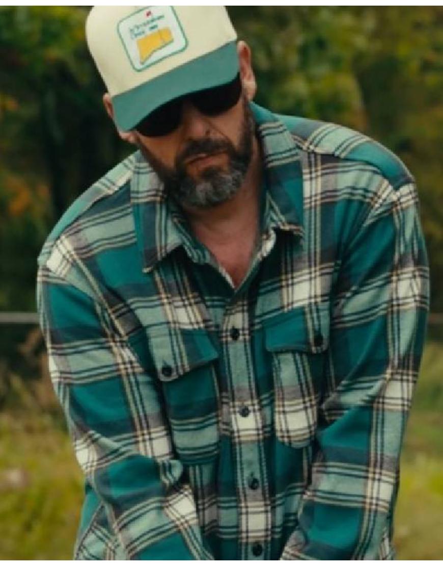 Happy Gilmore 2 Adam Sandler Green Plaid Shirt