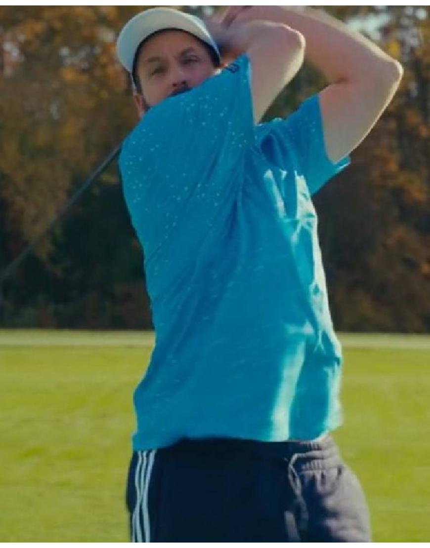 Happy Gilmore 2 Adam Sandler Blue Polo Shirt