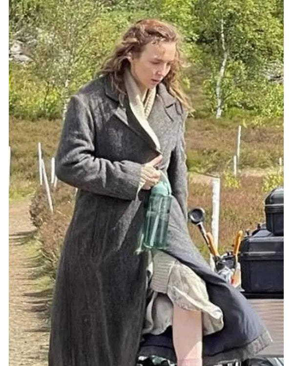 28 Years Later 2025 Jodie Comer Grey Trench Coat