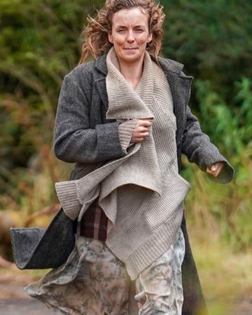 28 Years Later 2025 Jodie Comer Grey Trench Coat