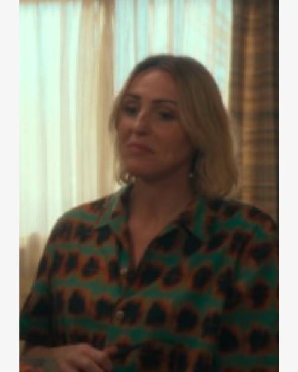 Frauds Suranne Jones Blue & Yellow Tie Dye Print Shirt