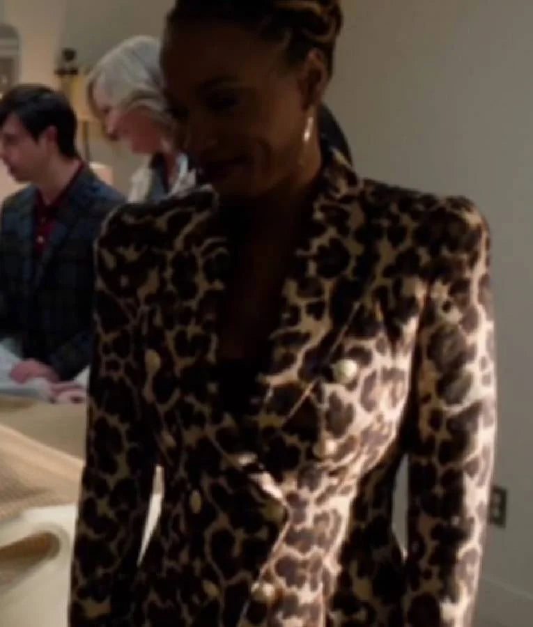 Found S02 Shanola Hampton Leopard Blazer