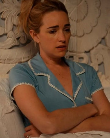 Ginny & Georgia Brianne Howey Blue Pajamas