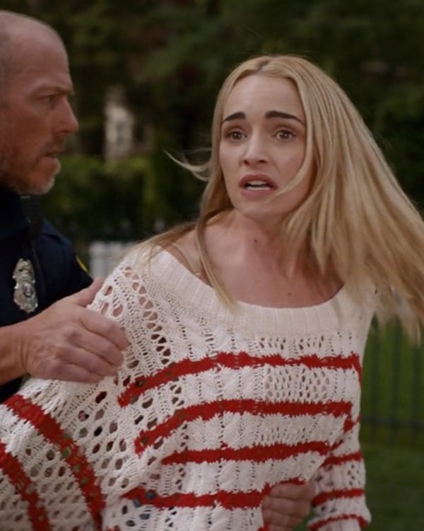 Ginny & Georgia Brianne Howey Red Striped Sweater