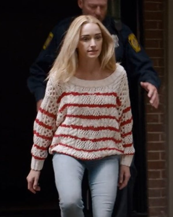 Ginny & Georgia Brianne Howey Red Striped Sweater