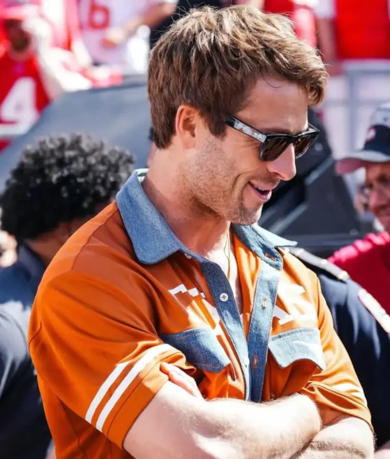 Glen Powell Kristin Juszczyk Texas Longhorns Shirt