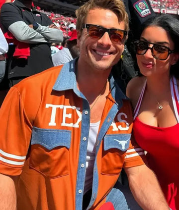 Glen Powell Kristin Juszczyk Texas Longhorns Shirt