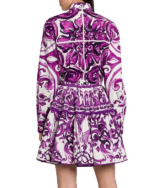 Good Morning America 2025 Gloria Estefan Maiolica Cotton Shirt