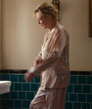 Hacks S04 Jean Smart Pink Bird Print Pajama Set