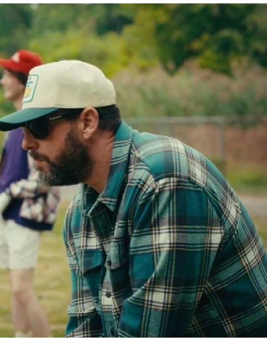 Happy Gilmore 2 Adam Sandler Green Plaid Shirt