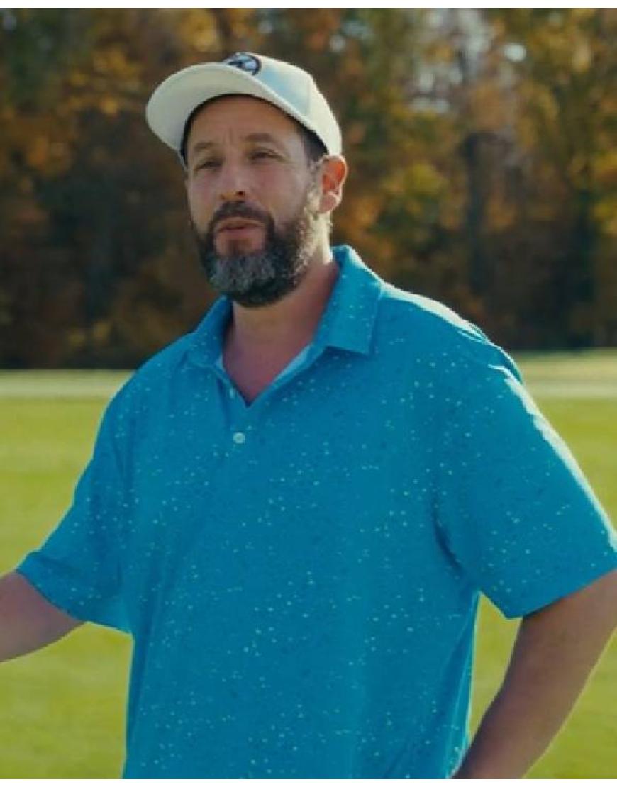 Happy Gilmore 2 Adam Sandler Blue Polo Shirt