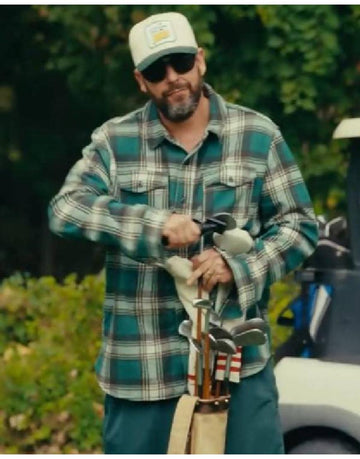 Happy Gilmore 2 Adam Sandler Green Plaid Shirt