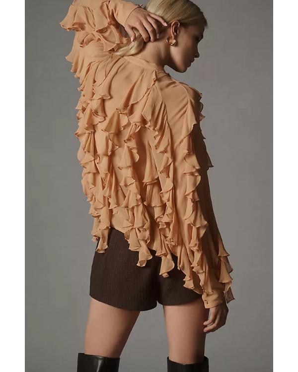 Art Detectives 2025 Laoise Sweeney Peach Ruffle Blouse