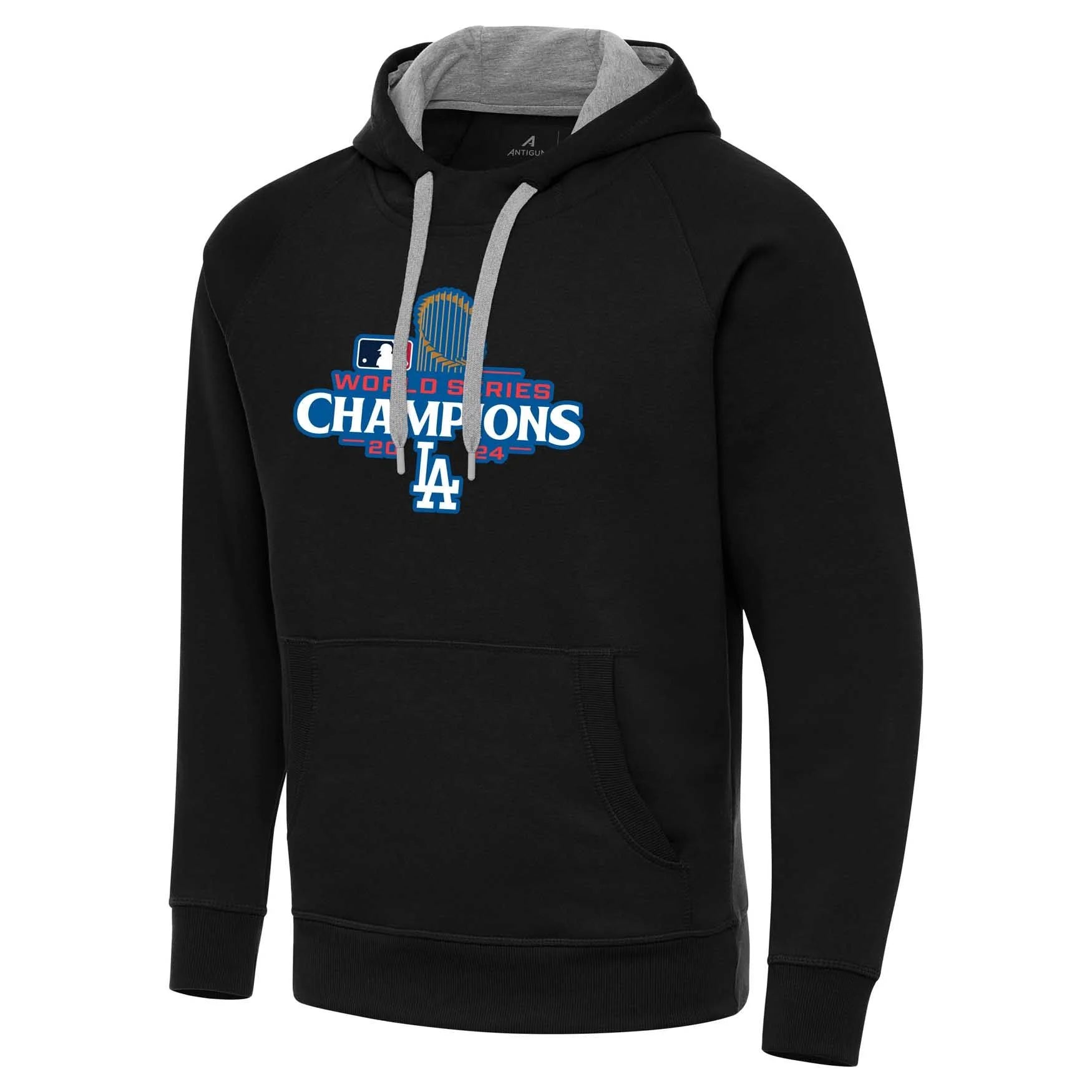 Los Angeles Dodgers Antigua Black 2024 World Series Champions Victory Pullover Hoodie