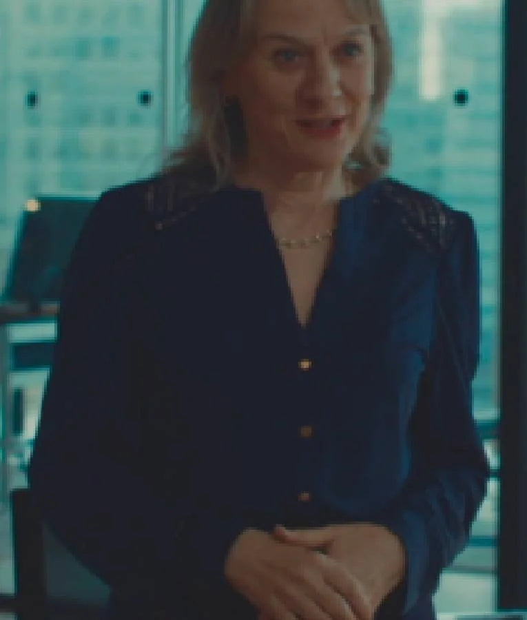 I Jack Wright S01 Annie Blue Lace Shoulder Shirt