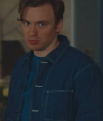 I Jack Wright S01 Callum Adams Blue Striped Work Jacket