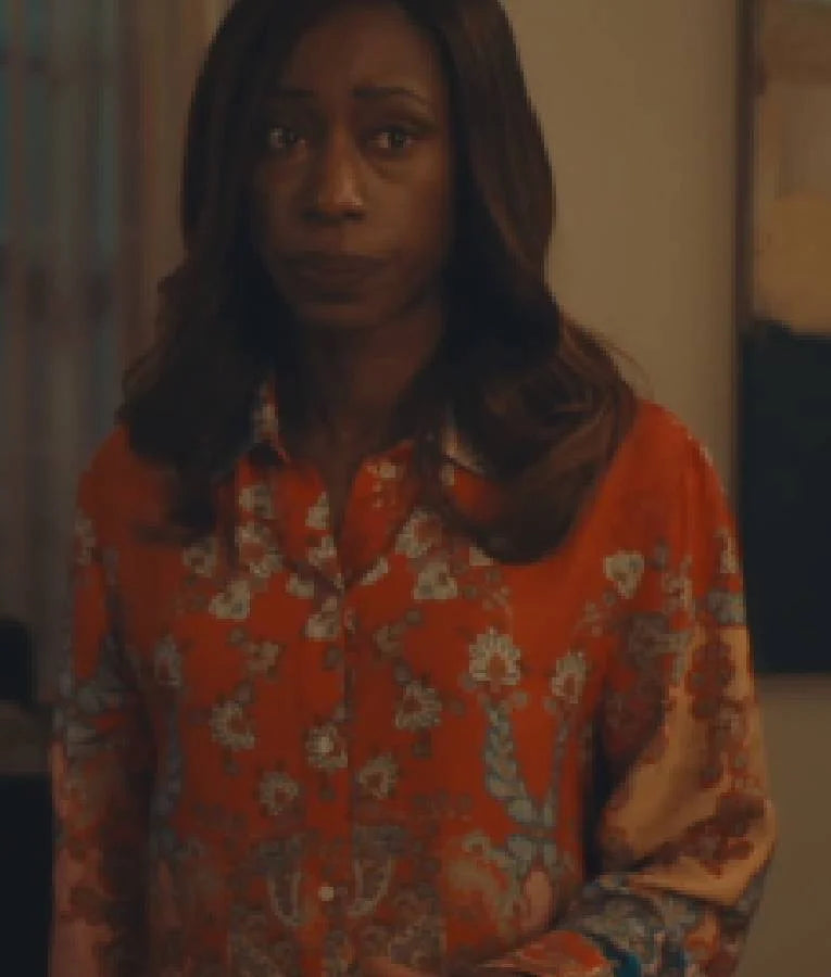 I Jack Wright S01 Nikki Amuka-Bird Red Paisley Floral Shirt