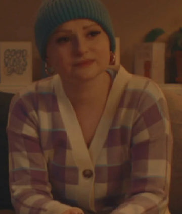 I Jack Wright S01 Purple Plaid Cardigan