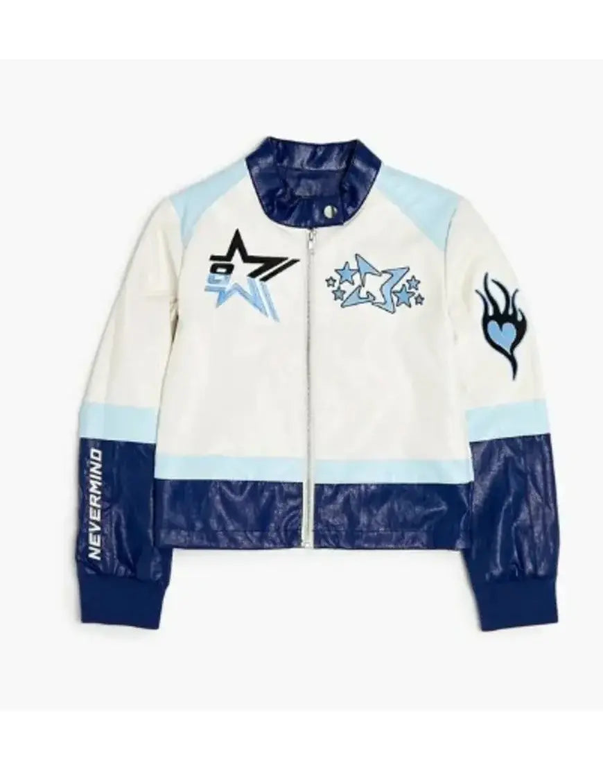 Electric Bloom 2025 Jade Castillo Colorblock Leather Jacket