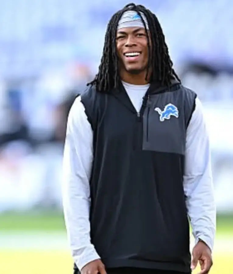 Jahmyr Gibbs Detroit Lions Quarter-Zip Vest