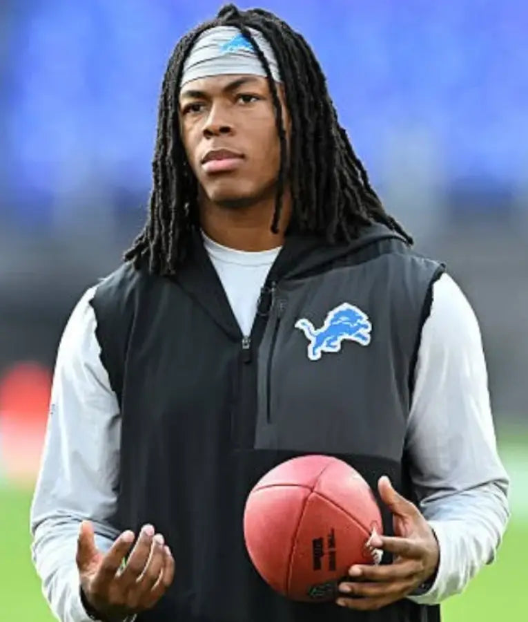 Jahmyr Gibbs Detroit Lions Quarter-Zip Vest