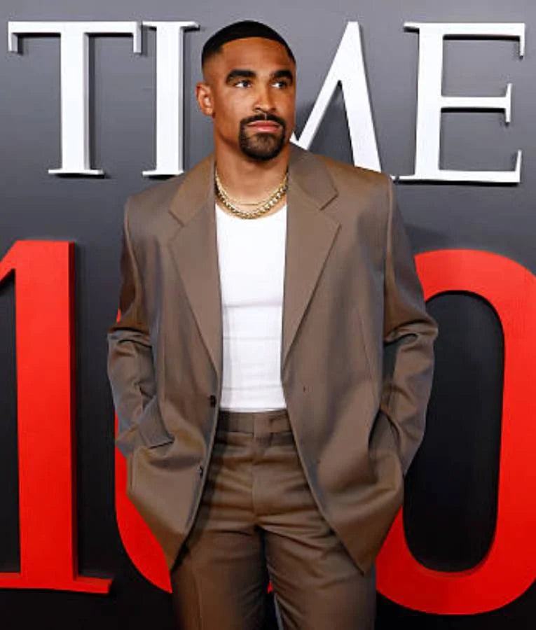 Jalen Hurts 2025 TIME100 Brown Blazer