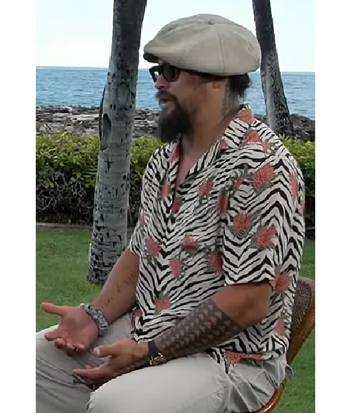 Jason Momoa Floral Zebra Print Shirt