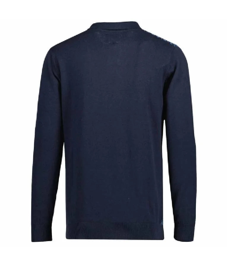 I Jack Wright S01 John Simm Blue Striped Zip Sweater