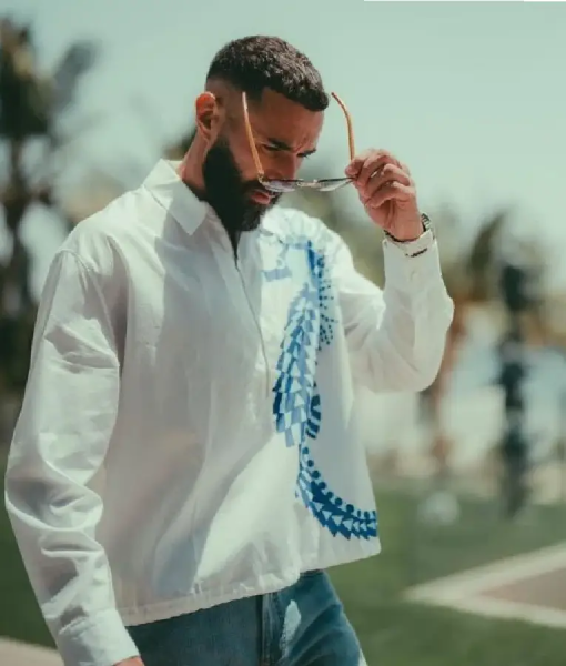 Karim Benzema LOOK AT MI Printed Zippered Shirt