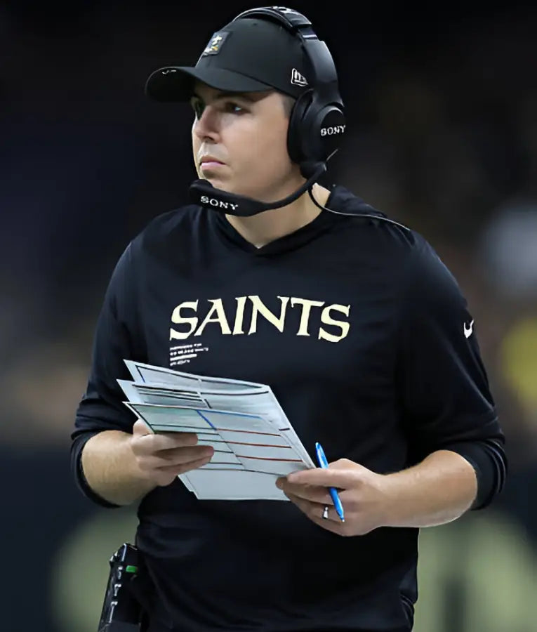 Kellen Moore New Orleans Saints 2025 Black Sweatshirt