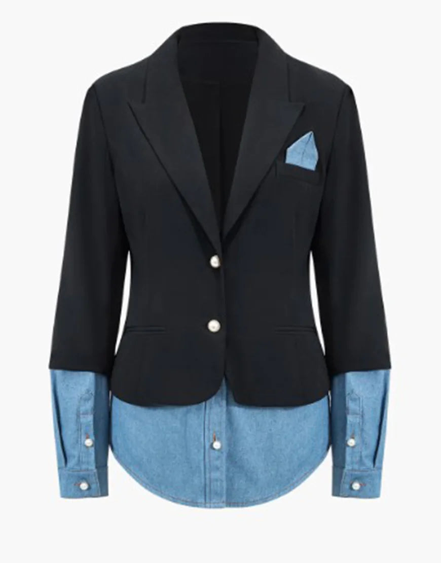 Access Daily 2025 Kendra Scott Denim Layered Blazer