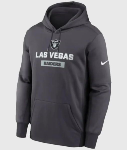 Las Vegas Raiders Anthracite Toss Sweep Performance Hoodie