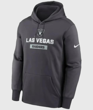 Las Vegas Raiders Anthracite Toss Sweep Performance Hoodie