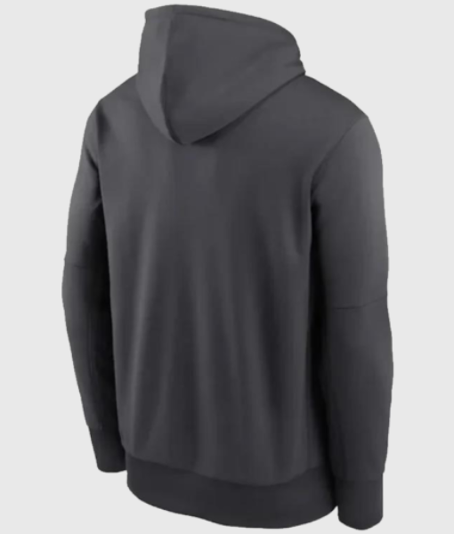 Las Vegas Raiders Anthracite Toss Sweep Performance Hoodie