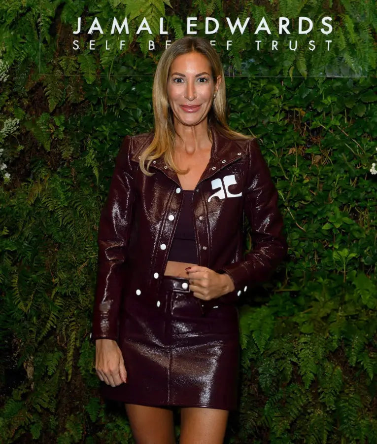 Laura Pradelska Jamal Edwards Self Belief Trust Leather Jacket