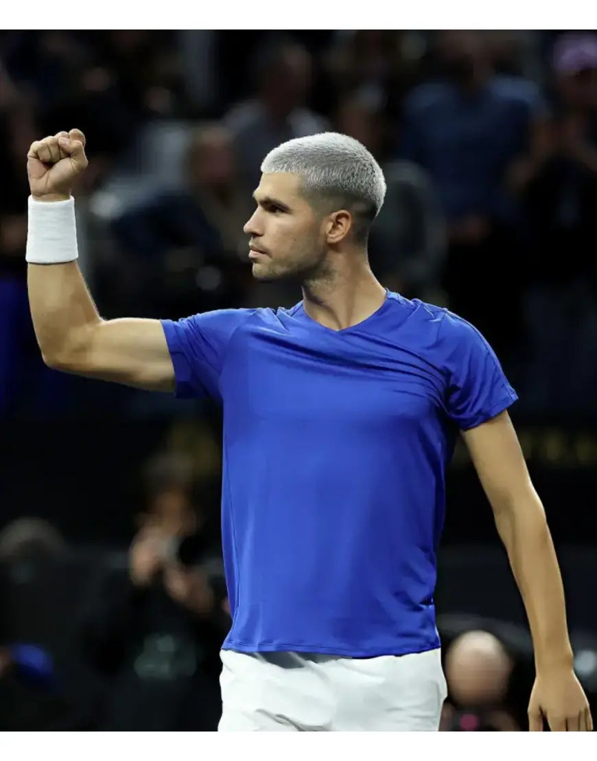 Carlos Alcaraz Laver Cup 2025 Blue T-shirt