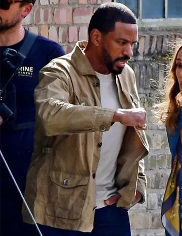 Laz Alonso Fountain of Youth Beige Cotton Jacket