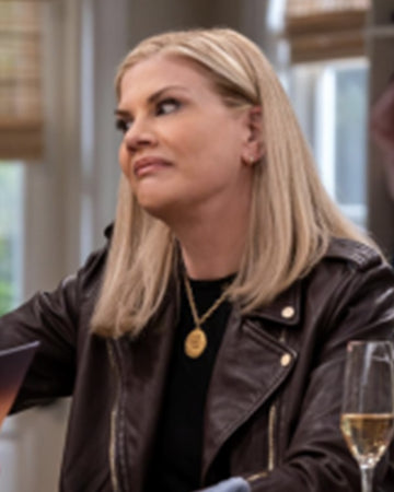 Leanne S01 Kristen Johnston Black Leather Jacket