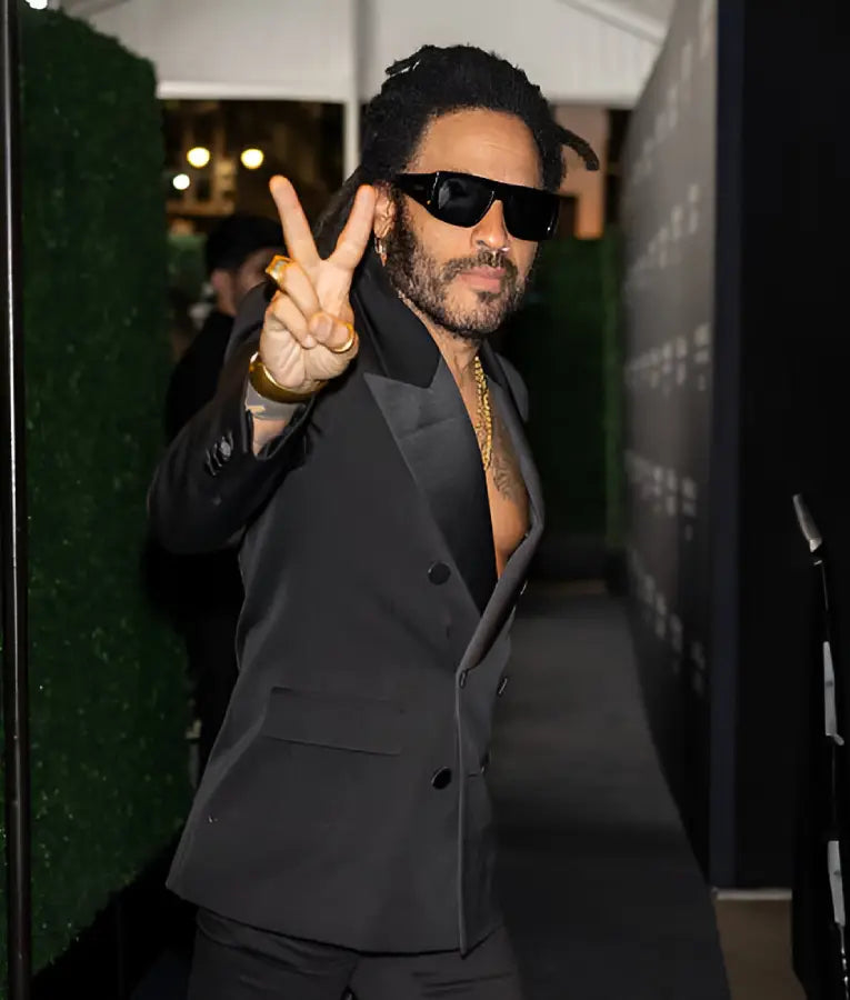 Lenny Kravitz NYC 2025 Black Blazer