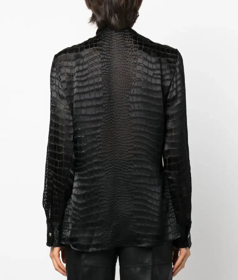 And Just Like That S03 Lisa Todd Wexley Croc Embossed Shirt