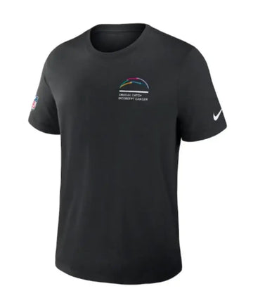 Los Angeles Chargers Black 2025 Crucial Catch Dri-Fit T-Shirt