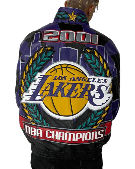 Los Angeles Lakers 2001 Championship Leather Jacket