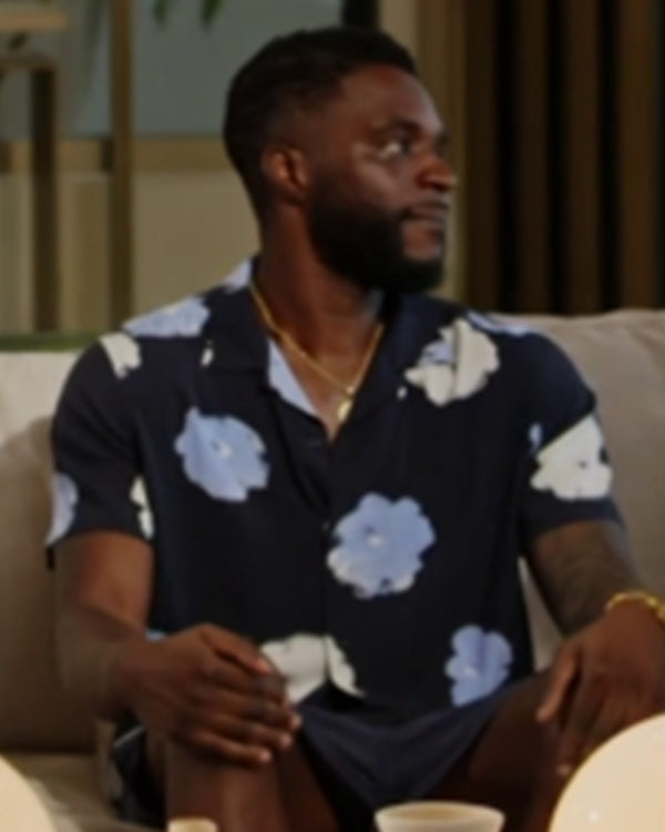 Love Hotel S01 Black & Blue Floral Shirt