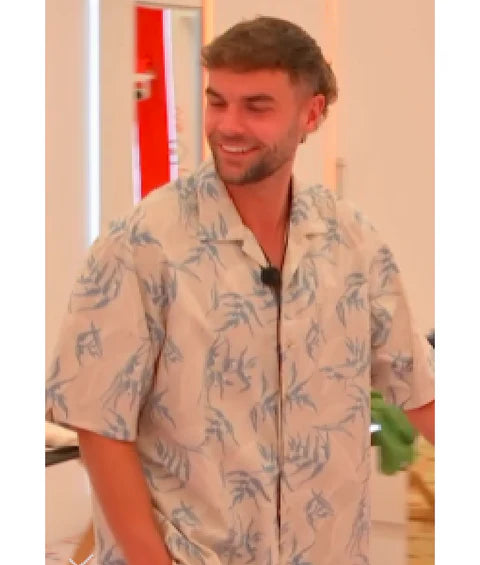 Love Island UK S12 Harry Hamlin Leaf Print Shirt
