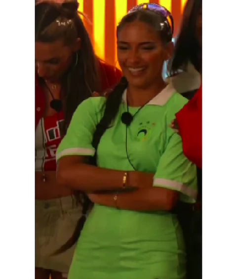 Love Island UK S12 Shakira Khan Green Polo Dress