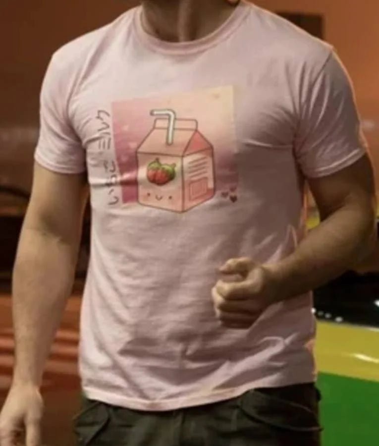 Fight Or Flight 2025 Josh Hartnett Pink Strawberry Milk T-Shirt