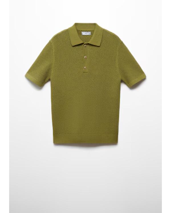 And Just Like That S03 Mehcad Brooks Green Braided Polo Shirt