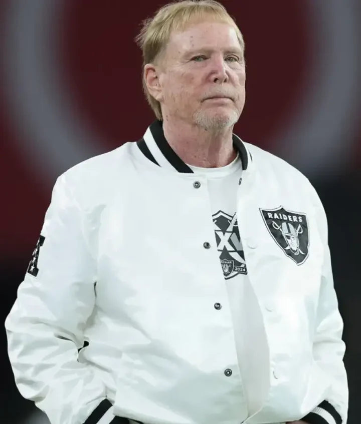 Mark Davis NFL Preseason 2025 Raiders Bomber Jacket