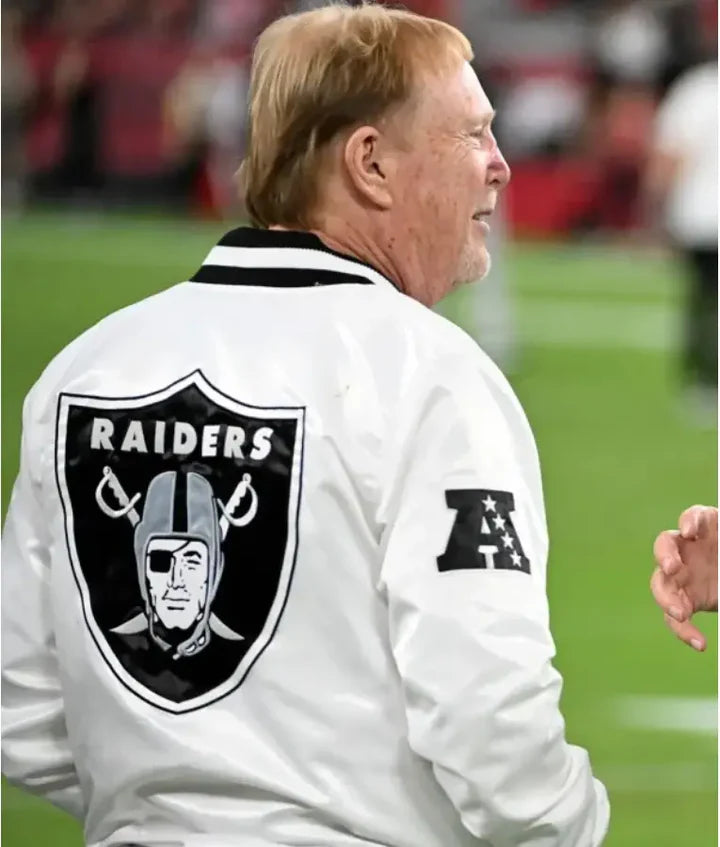 Mark Davis NFL Preseason 2025 Raiders Bomber Jacket